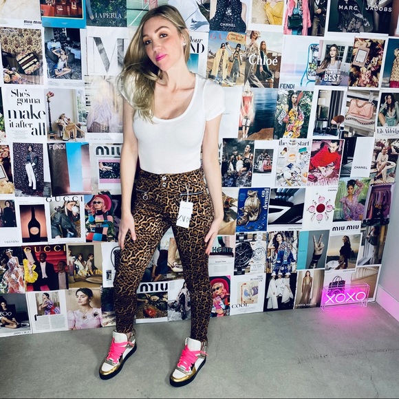 Zara Mid-Rise Skinny Leopard Pants - Picture 11 of 11